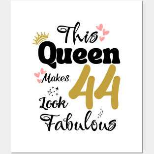 This Queen Makes 44 Look Fabulous 44Th Birthday Posters and Art